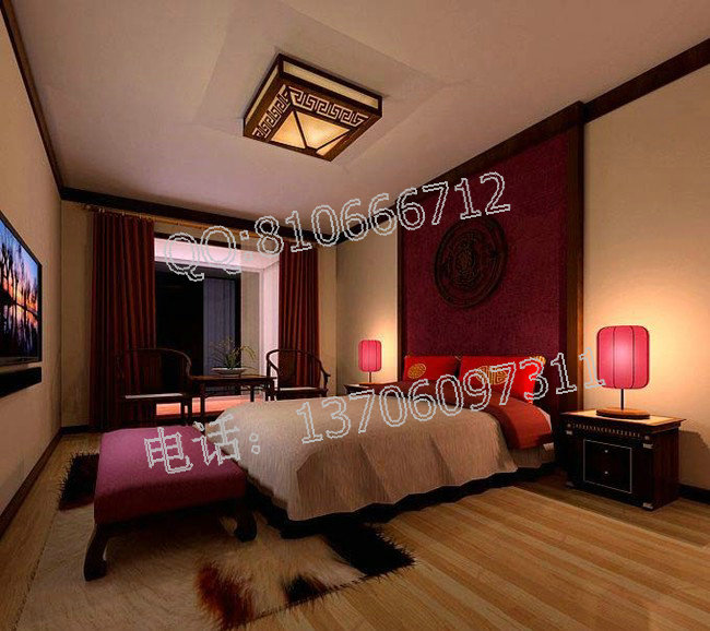 中式酒店臥室設計